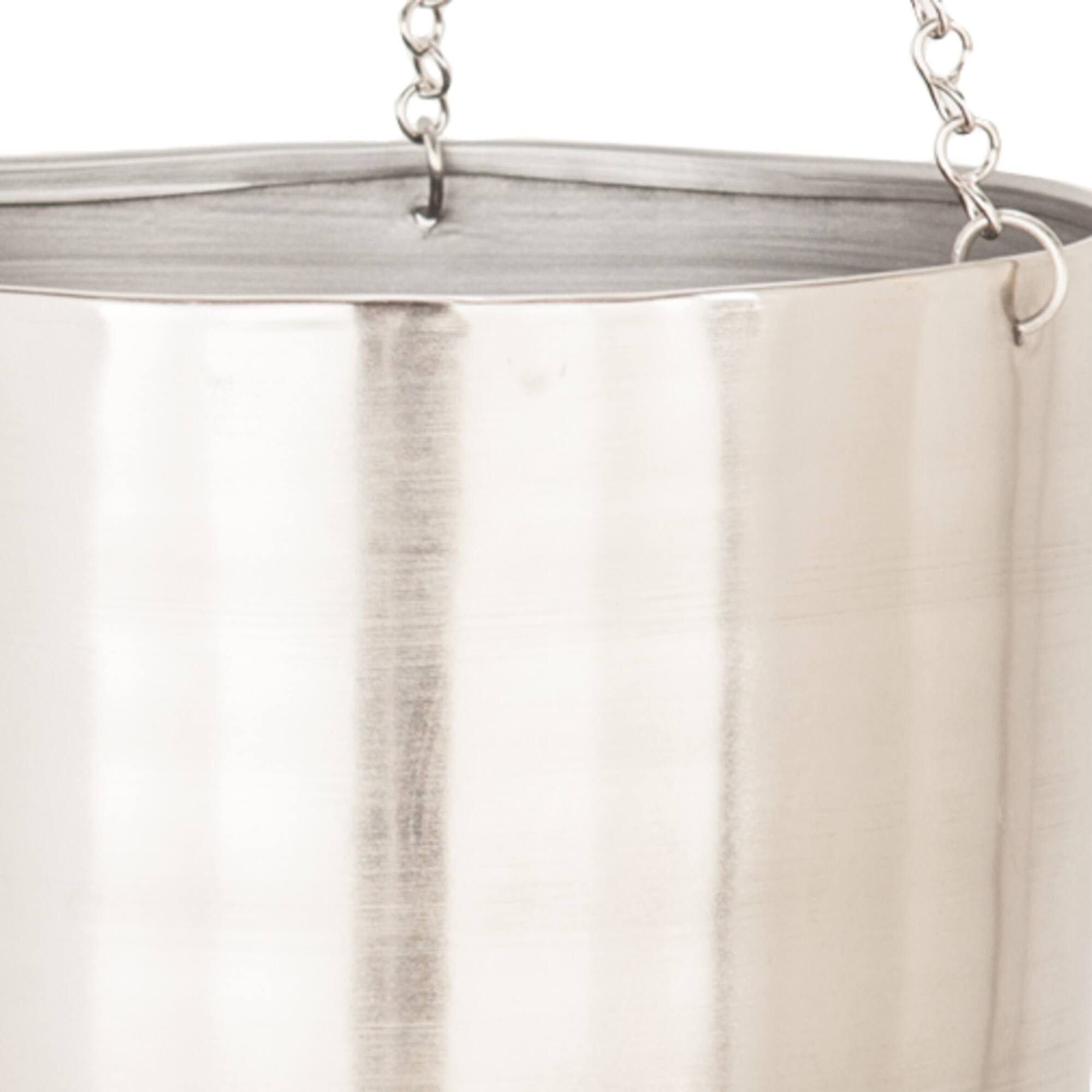 Silver Metal Glam Hanging Planter Set